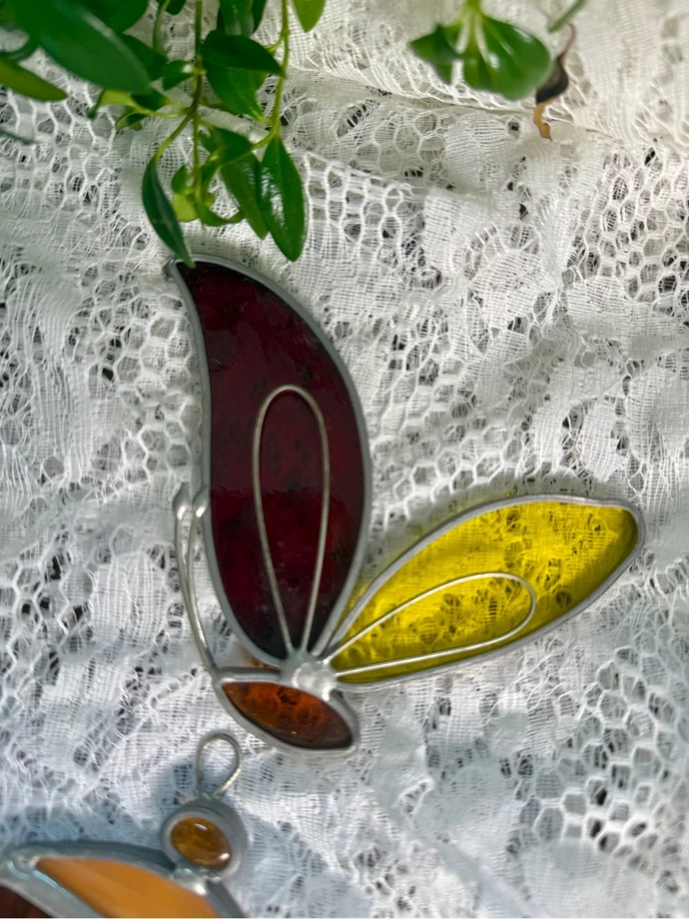 Stained Glass Hanging Ornaments - Assorted Colors